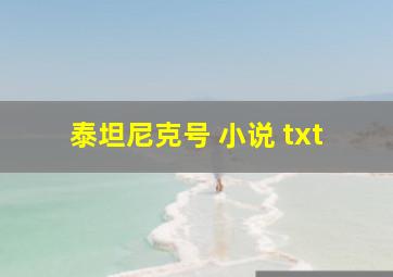 泰坦尼克号 小说 txt